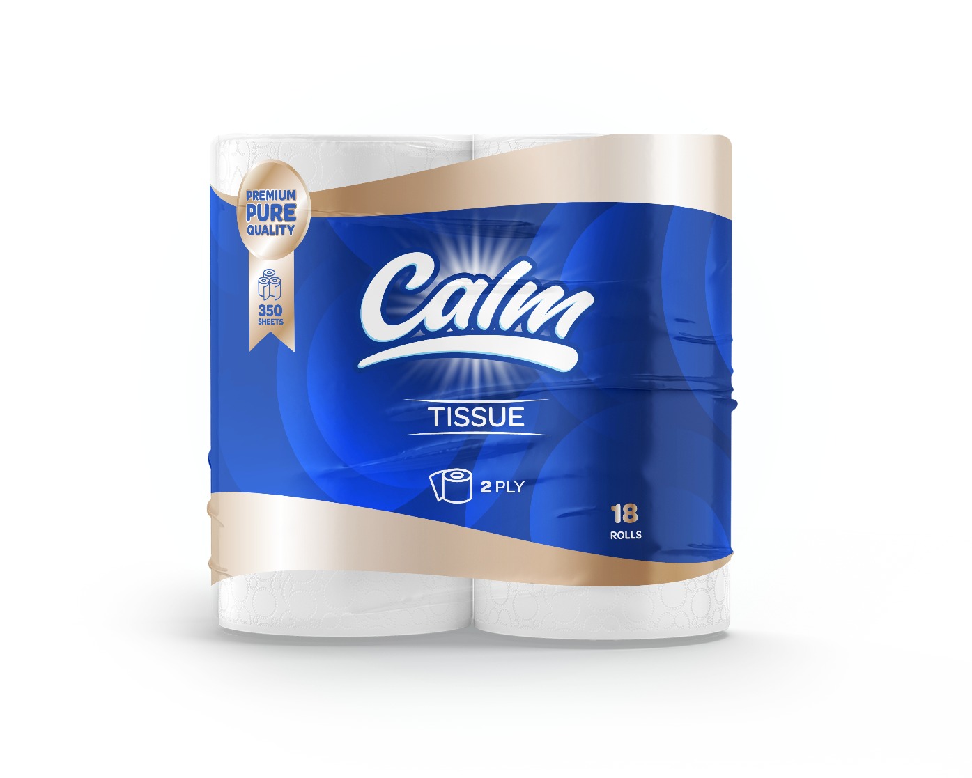 Calm Tissue Premium Pure Quality 18-roll package